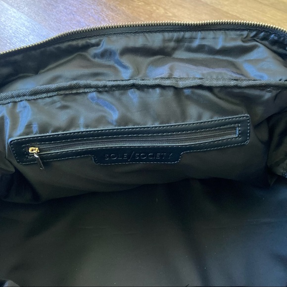 Sole Society Mason Weekender Bag Black Nylon - Picture 5 of 11